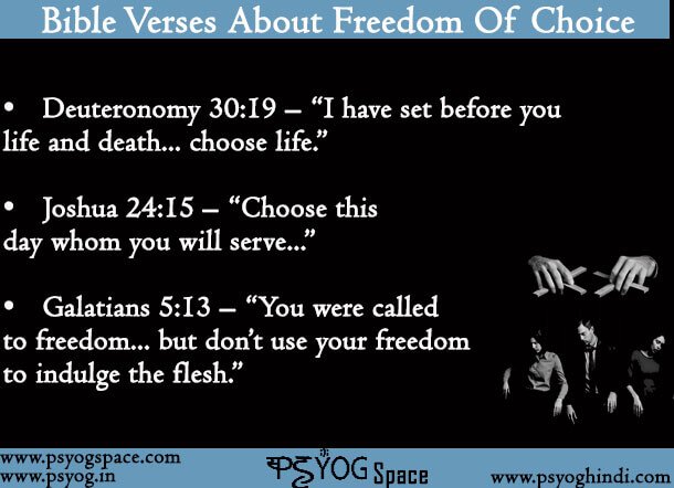Bible Verses About Freedom Of Choice
