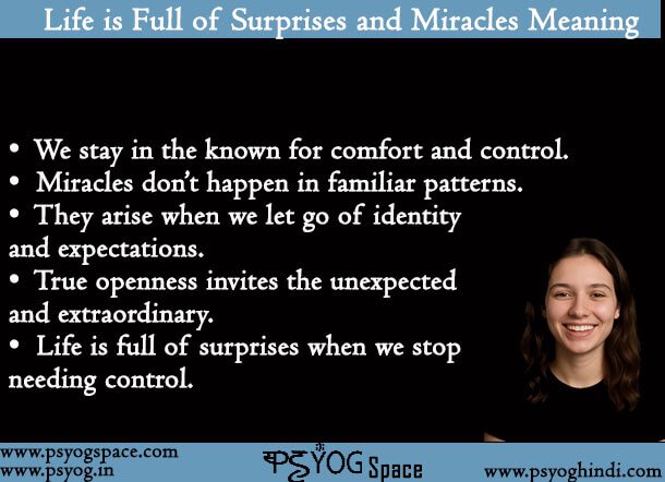 Life is Full of Surprises and Miracles Meaning
