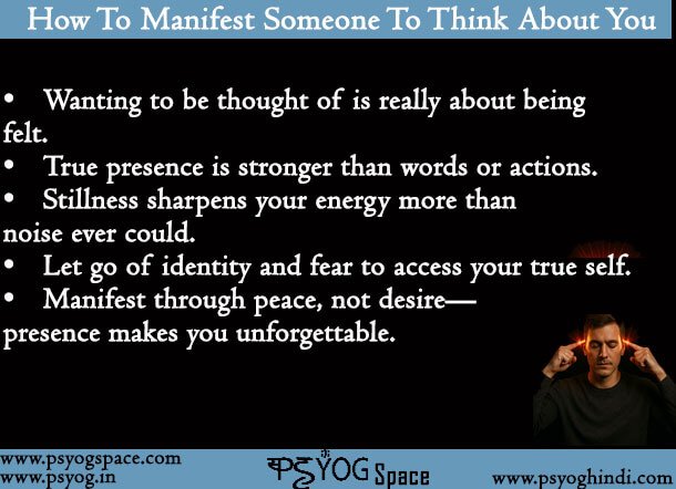 How To Manifest Someone To Think About You