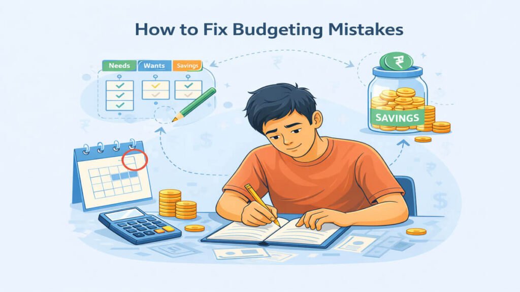 how to fix budgeting mistakes by tracking expenses and saving money