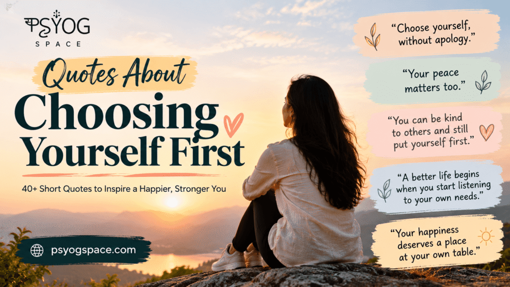 Quotes About Choosing Yourself First – 5 inspirational self-love quotes by PsyogSpace.
