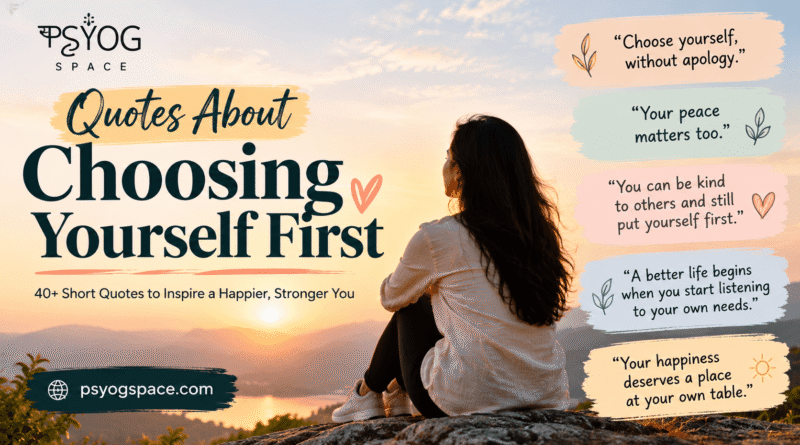 Quotes About Choosing Yourself First – 5 inspirational self-love quotes by PsyogSpace.