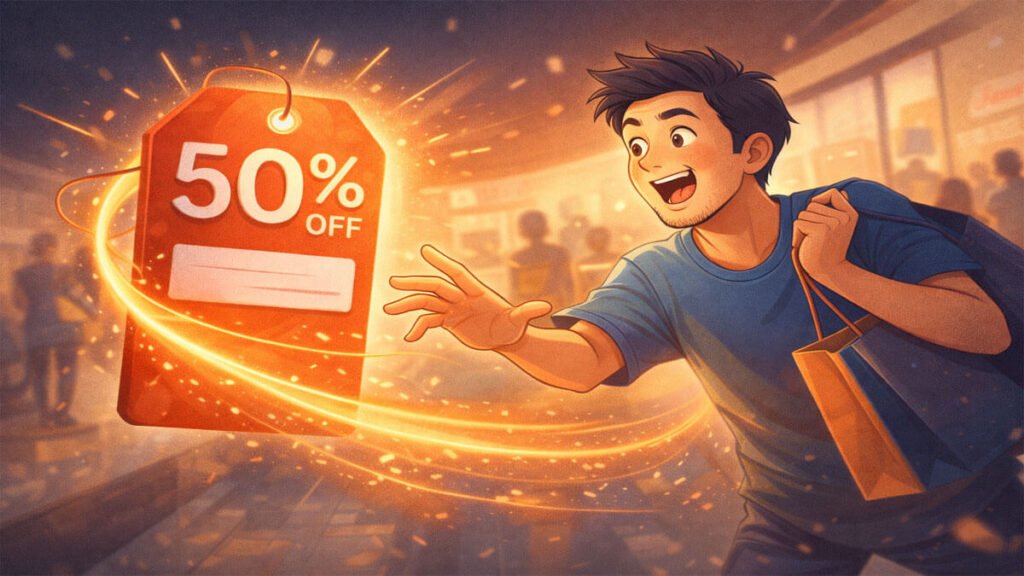 image showing the psychology behind discounts